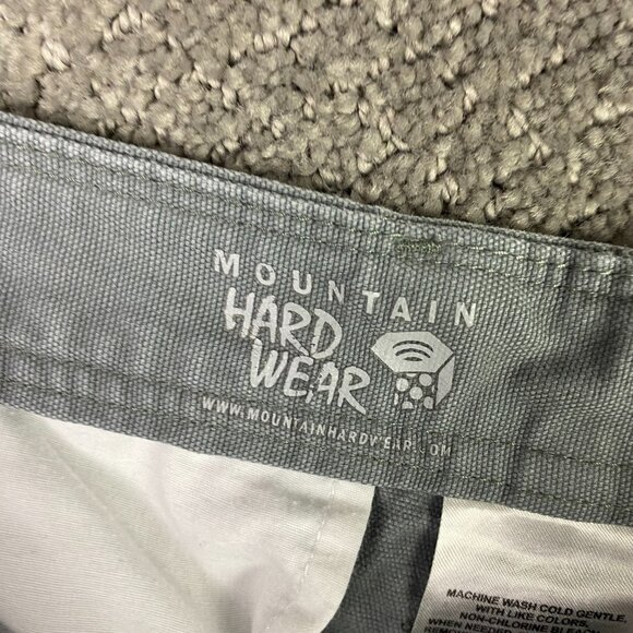 Mountain Hardwear Shorts Men's 32 Gray AOP Canvas Cotton Hiking Outdoor - Picture 5 of 12